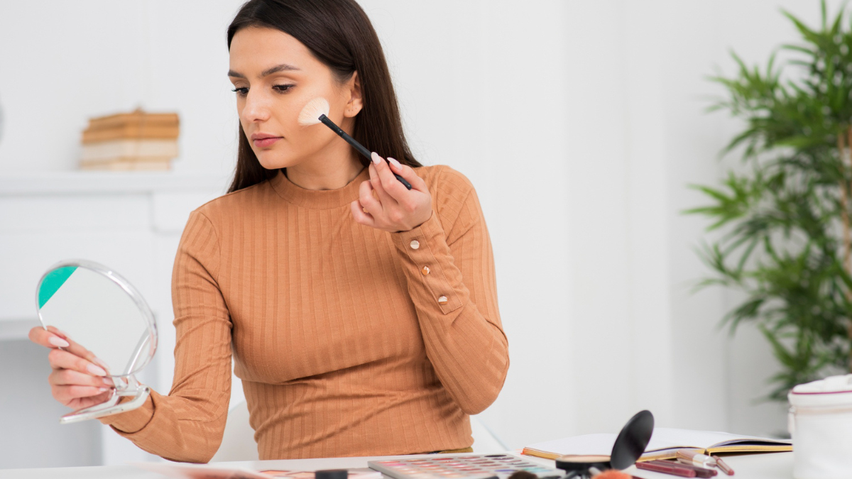 natural coverage makeup with skincare infused foundation