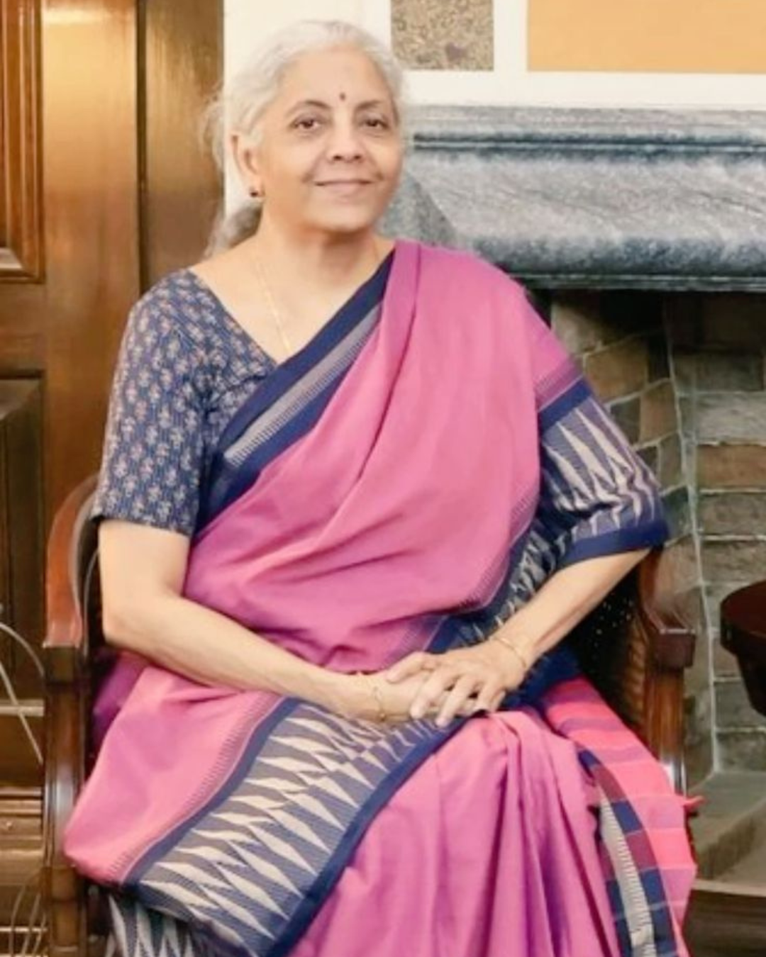 Nirmala Sitharaman represents Indian tradition with a modern touch.