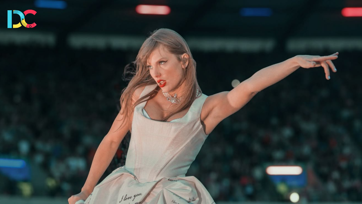 Taylor Swift performing live on stage