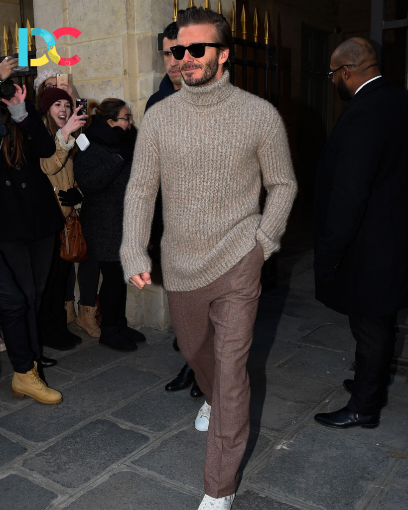 David Beckham in classic menswear look