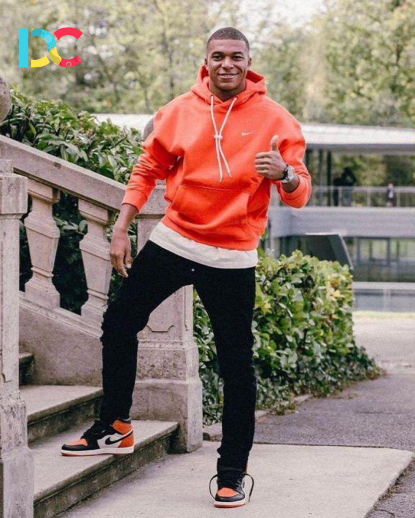 Kylian Mbappé in modern luxury fashion