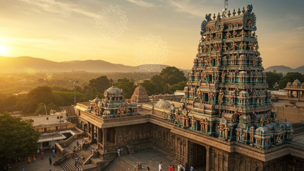 Thousands of pilgrims visiting Sri Venkateswara Temple nestled in the Tirumala hills.