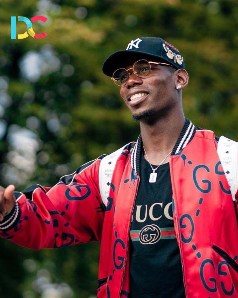 Paul Pogba showcasing bold fashion style