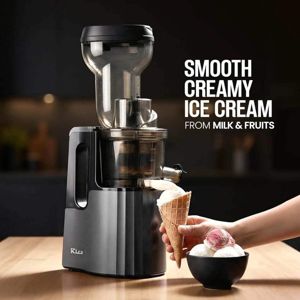Rico Cold Press Juicer with Ice Cream Maker