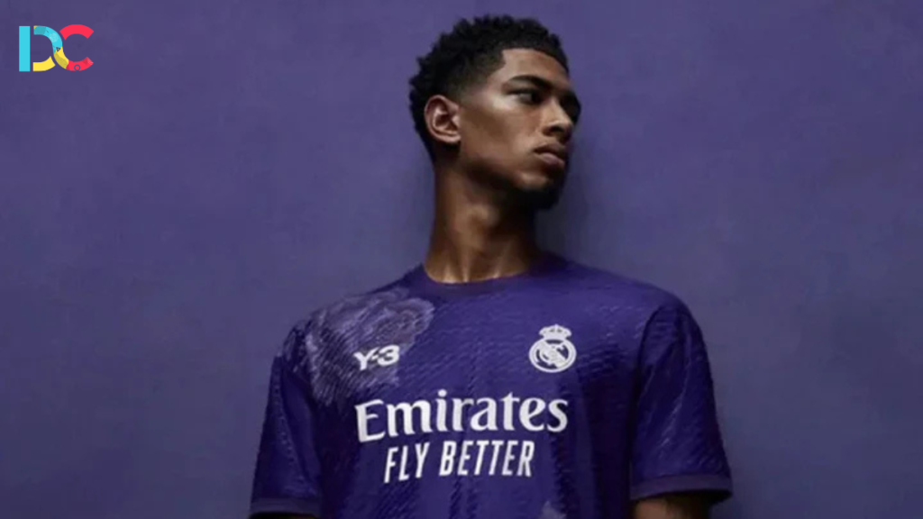 Modern football streetwear look with oversized jersey and sneakers